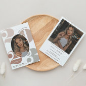 Elegant Year Photo Graduparty Kaart