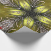 Elegant YeGold Silver Kaleidoscoop kerstster Cadeaupapier (Hoek)