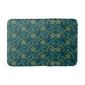 Elegant Yellow and Teal Floral Pattern Design Badmat (Voorkant)