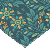 Elegant Yellow and Teal Floral Pattern Design Tafelkleed (Gekanteld)