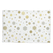 Elegant yellow and white gray merry Christmas  Kussensloop (Achterkant)