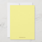 Elegant Yellow Baptism Invitation Kaart (Achterkant)