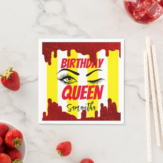 Elegant Yellow Birthday 18th | 21e | 40e | 50e Servet (Insitu)