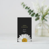 Elegant Yellow Black Daisy Flower Visitekaartje (Staand voorkant)