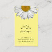 Elegant Yellow Black Daisy Flower Visitekaartje (Achterkant)