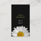 Elegant Yellow Black Daisy Flower Visitekaartje (Voorkant)