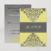 elegant "yellow bruiloft RSVP Standard 3.5 x 5 (Voorkant / Achterkant)