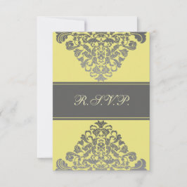 elegant "yellow bruiloft RSVP Standard 3.5 x 5