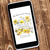 Elegant Yellow Buttercup Floral Nieuw adres Aankondiging