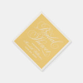 Elegant Yellow Calligraphy Wedding Vrijgezellenfee Servetten (Hoek)