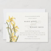 Elegant Yellow Daffodil Rehearsal Dinner Invite Bedankkaart (Voorkant)