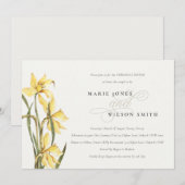 Elegant Yellow Daffodil Rehearsal Dinner Invite Bedankkaart (Voorkant / Achterkant)
