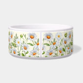 Elegant Yellow Daisy Personalized Pet Bowl Voerbakje (Achterkant)