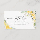 Elegant Yellow Details Enclosure Card Informatiekaartje (Voorkant)