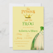 Elegant Yellow en Green Princess Frog Baby shower Kaart (Voorkant)