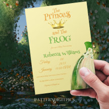 Elegant Yellow en Green Princess Frog Baby shower