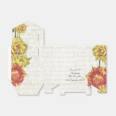 Elegant yellow floral country floral bruiloft bedankdoosjes (Uitgevouwen)