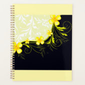 Elegant Yellow Floral Damask Planner (Voorkant)