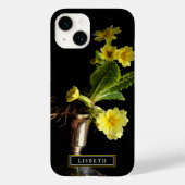 Elegant Yellow Floral iPhone Case (Achterkant)