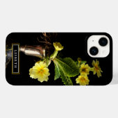 Elegant Yellow Floral iPhone Case (Achterkant (horizontaal))