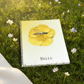 Elegant Yellow Floral Notebook Notitieboek