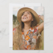 Elegant Yellow Floral Photo Graduparty Kaart (Achterkant)