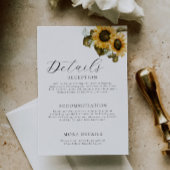 Elegant Yellow Floral Wedding Enclosure Kaart