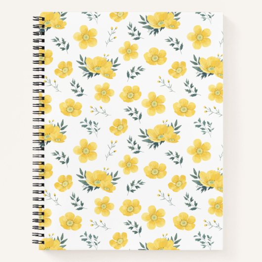 Elegant Yellow Flower Notitieboek (Voorkant)