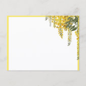 Elegant Yellow Flowers Botanical Postcard Briefkaart (Voorkant)