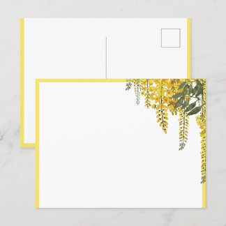 Elegant Yellow Flowers Botanical Postcard Briefkaart