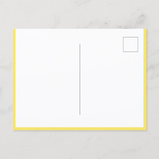 Elegant Yellow Flowers Botanical Postcard Briefkaart (Achterkant)