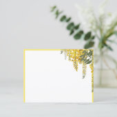 Elegant Yellow Flowers Botanical Postcard Briefkaart (Staand voorkant)