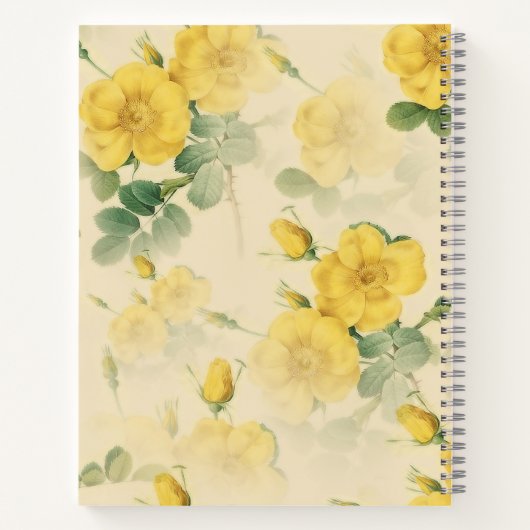 Elegant Yellow Flowers Poetry-laptop Notitieboek (Achterkant)