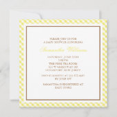 Elegant Yellow Gingham Pattern Baby shower Kaart (Voorkant)