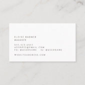 Elegant Yellow Glitter Linen Visitekaartje (Achterkant)