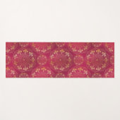 Elegant Yellow Gold Daisy Floral Mandala Pink Yogamat (Voorkant (horizontaal))