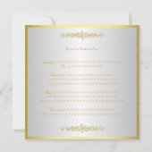 Elegant Yellow Gold Rozen Birthday Party Kaart (Achterkant)