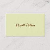 Elegant Yellow Golden Visitekaartje (Achterkant)