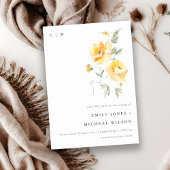 Elegant Yellow Green Waterverf Roos Flower Bunch Save The Date