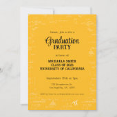 Elegant Yellow Hand-Lettering Math Graduation Kaart (Voorkant)