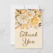 Elegant Yellow Ivory Cream Floral Surprise Bedankkaart (Voorkant)