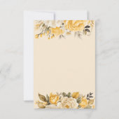 Elegant Yellow Ivory Cream Floral Surprise Bedankkaart (Achterkant)