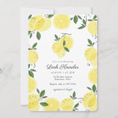 Elegant Yellow Lemon Citrus Vrijgezellenfeest Kaart (Voorkant)