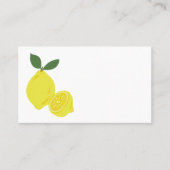Elegant Yellow Lemon Party Plaatskaartje (Voorkant)