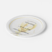 Elegant Yellow Magnolia Wedding Papieren Bordje (Gekanteld)