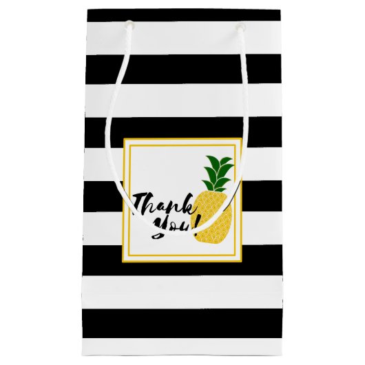 Elegant Yellow Pineapple Dank je Klein Cadeauzakje (Voorkant)