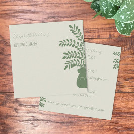 Elegant Yellow Professional Stager Contact Kaarten Vierkante Visitekaartje