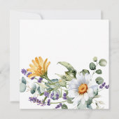 Elegant Yellow Purple Wildflower Wedding Save The Date (Achterkant)