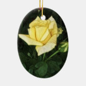 Elegant Yellow Rose 1 Keramisch Ornament (Achterkant)