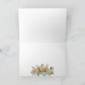 Elegant Yellow Rose Bouquet Flowers Weddenschap Bedankkaart (Binnen)